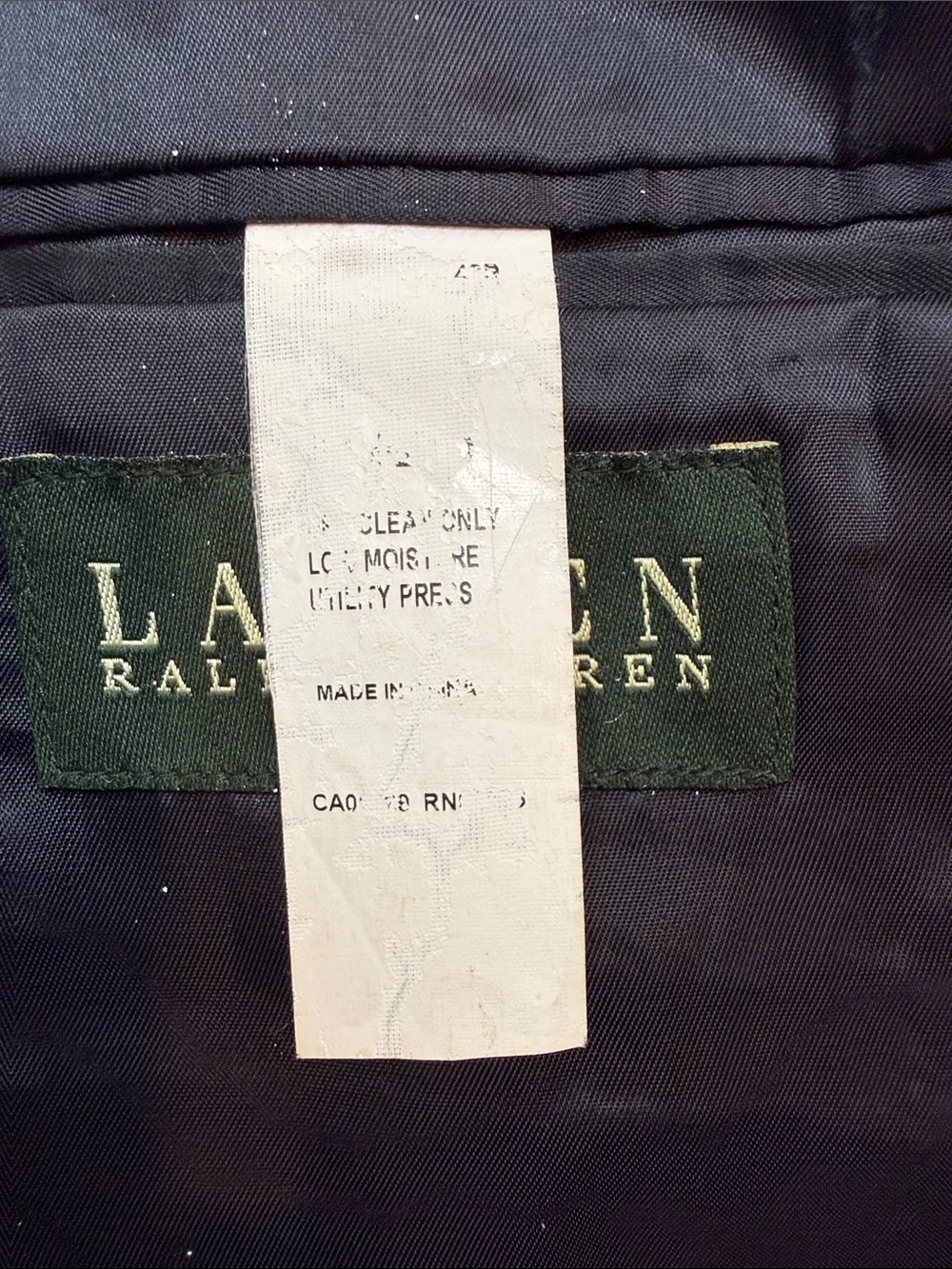 Vintage 90s Lauren Ralph Lauren Corduroy Blazer Navy Gold Buttons Vintage